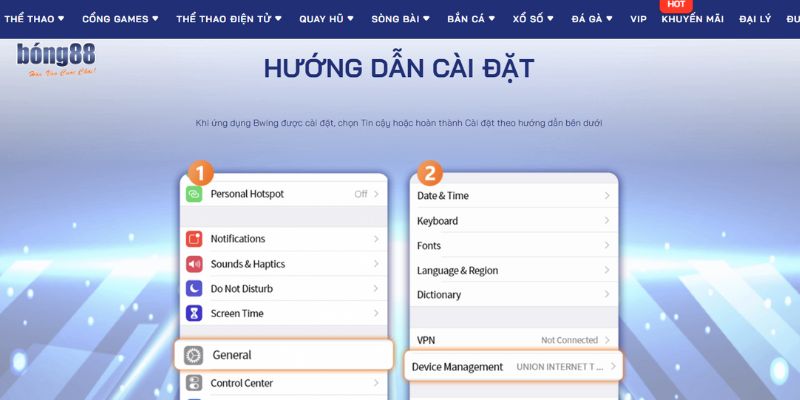 Tải app Bong88 qua điện thoại